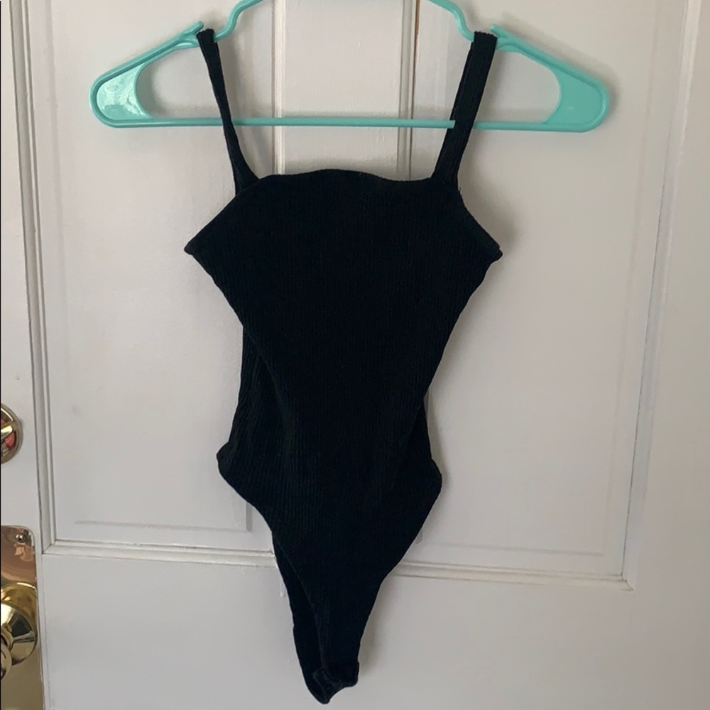 Black tank top body suit. Size small